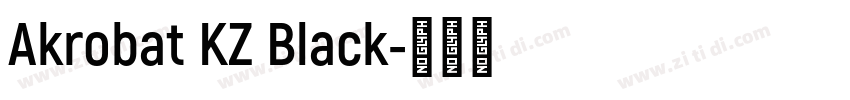 Akrobat KZ Black字体转换